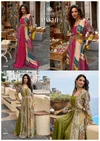 Pakhi By Sayuri Gerogette Embroidery Gown With Koti Belt